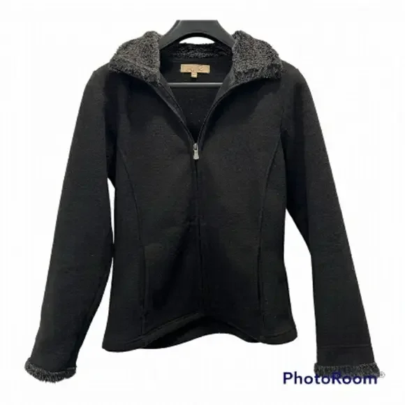 au Lieu thick black fleece with faux fur trim - Picture 2 of 9
